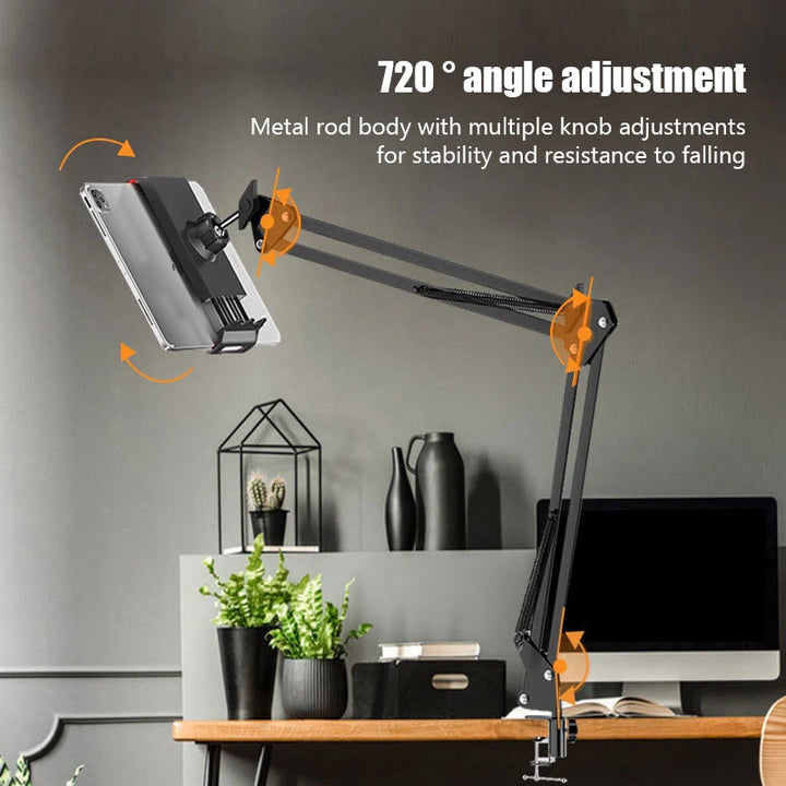 360 Degree Long Arm Tablet Holder Stand for iPad